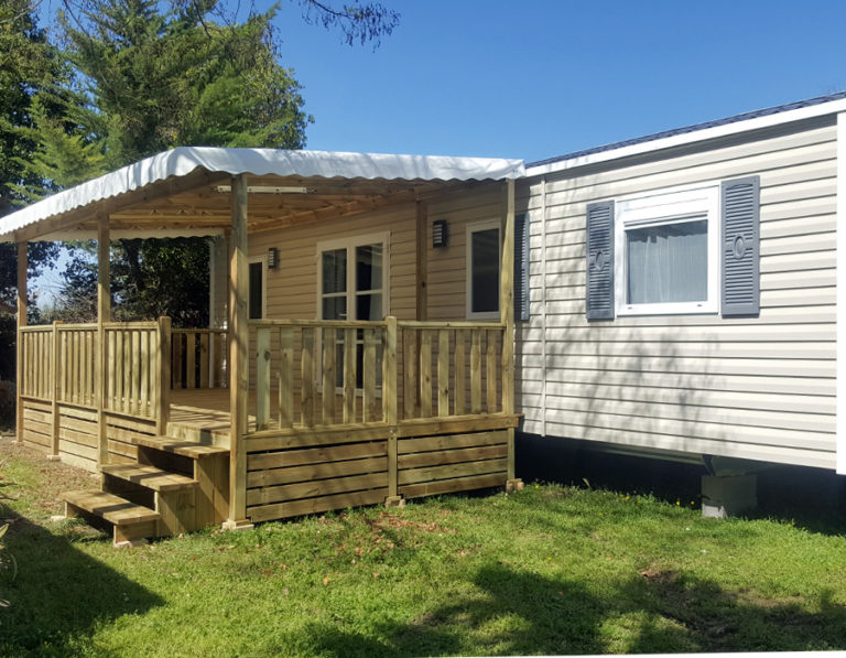 Mobil home 3 chambres avec terrasse